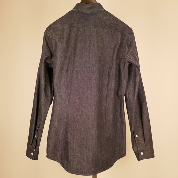 Raf Simons Calvin Klein 205w39nyc Raw Cone Denim Selvedge Button Shirt - Picture 4 of 6